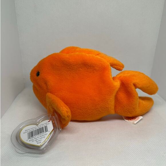 TY BEANIE BABIES GOLDIE the GOLDFISH 1993 Plush Stuffed Animal & Card - Picture 2 of 8